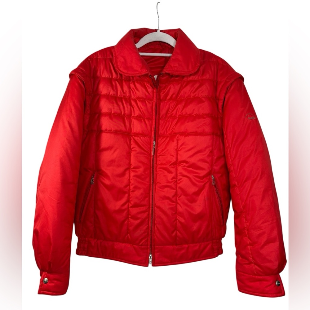 RARE Vintage Bogner Unisex Red Quilted Jacket - Lightweight Puffer Coat size 38
